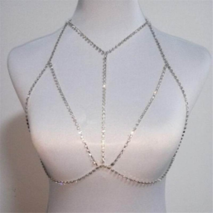 Women's Statement Body Rhinestone Chain Accessory - Glow Goddess