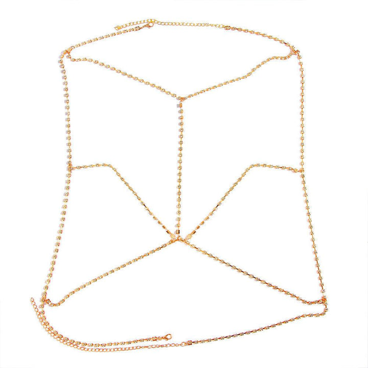 Women's Statement Body Rhinestone Chain Accessory - Glow Goddess