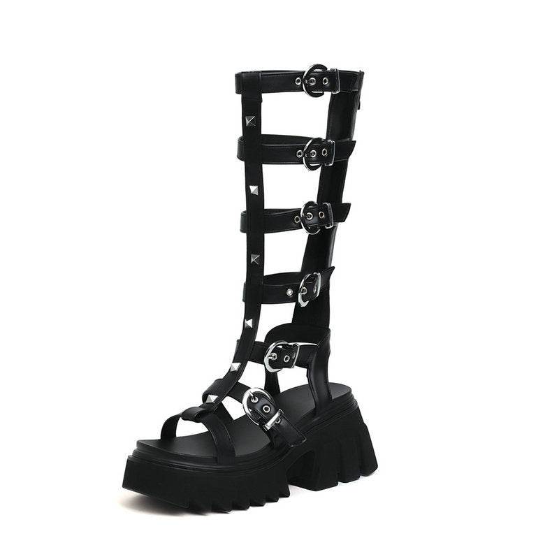 Women's Summer New Versatile Fashion Muffin Hollow - out Boots - Glow Goddess