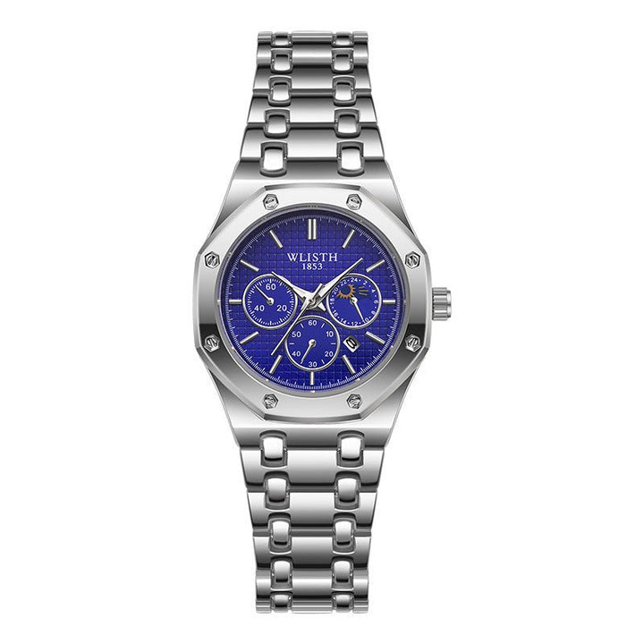 Women's Watch Luminous Steel Strap Calendar - Glow Goddess