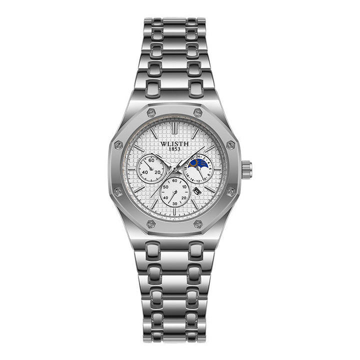 Women's Watch Luminous Steel Strap Calendar - Glow Goddess