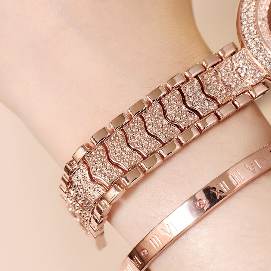 Women's watch with diamond strap - Glow Goddess